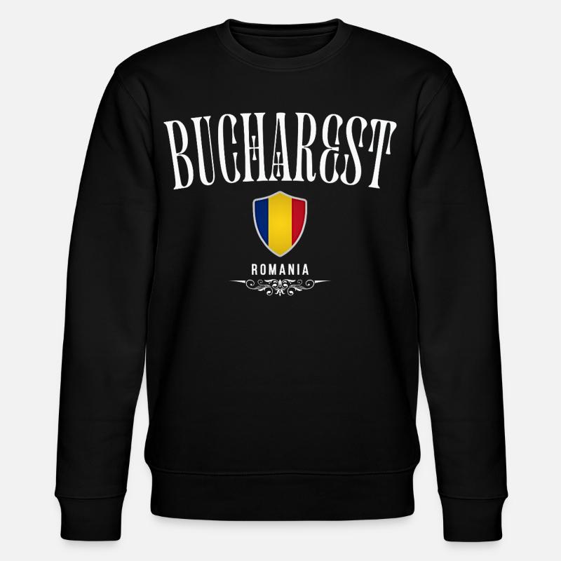 J’aime Bucarest, Bucarest Roumanie - Sweat bio CHANGER Stanley/Stella Unisexe - noir