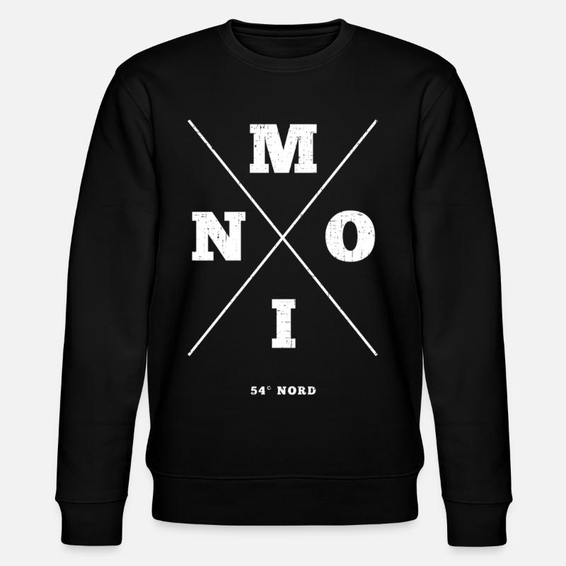 Maritimes Design mit Moin 54°Nord - Stanley/Stella Unisex Bio-Sweatshirt CHANGER - Schwarz