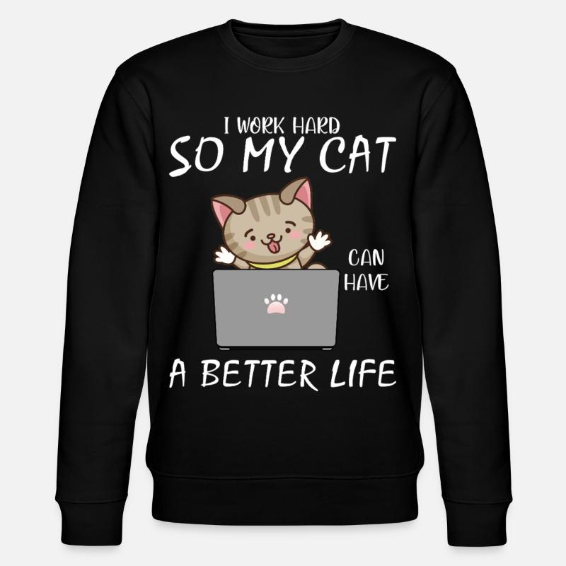 Adorable conception de motivation pour le travail du chat - Sweat bio CHANGER Stanley/Stella Unisexe - noir
