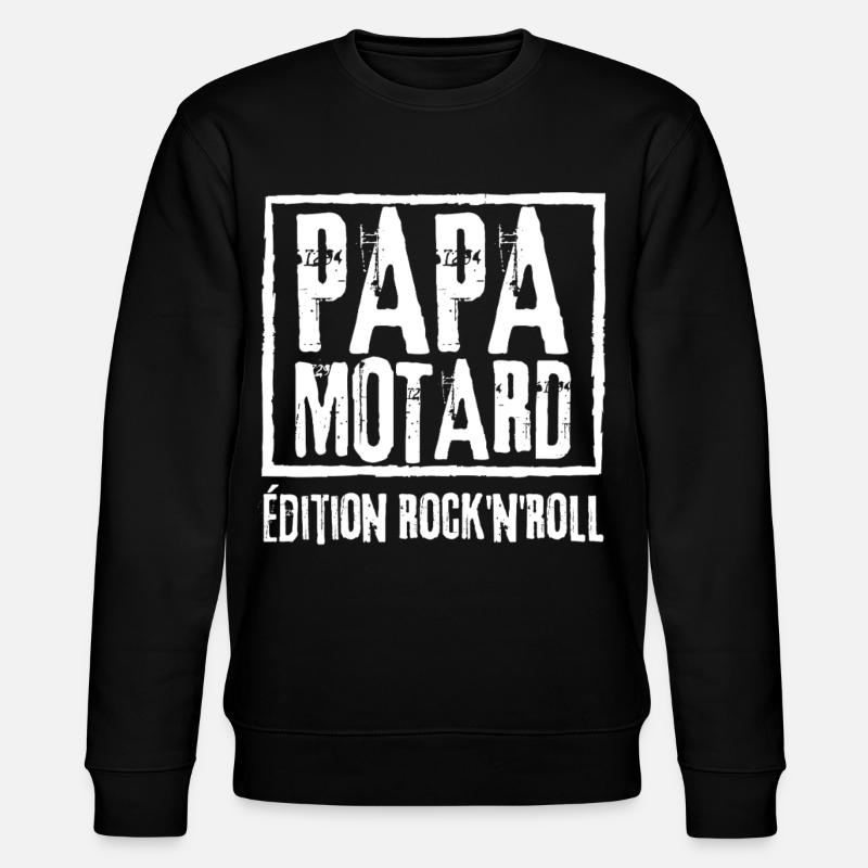 BIKER DAD Rock Edition - Stanley/Stella CHANGER Unisex Organic Sweatshirt - black
