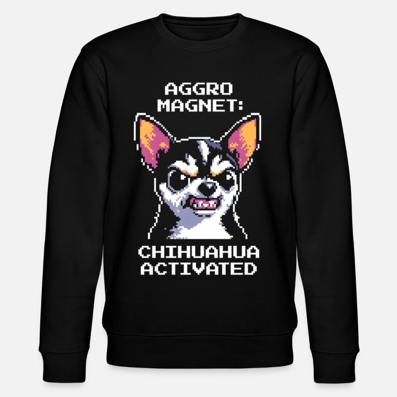 Aimant Aggro – Chihuahua activé | Chien - Sweat bio CHANGER Stanley/Stella Unisexe - noir
