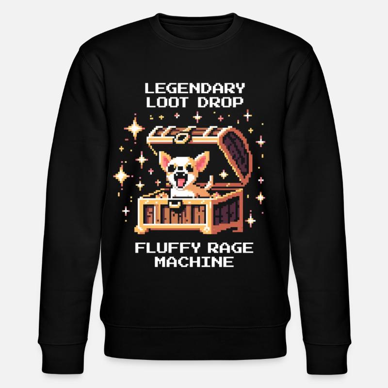 Legendary Drop: Rage Fluff | Chihuahuas - Stanley/Stella CHANGER Unisex Organic Sweatshirt - black