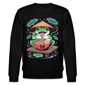 Aventure de plaisir Frosch Ramen avec des plats asiatiques - Sweat bio CHANGER Stanley/Stella Unisexe - noir - Devant - Nik (191cm) & Marisol (170cm)
