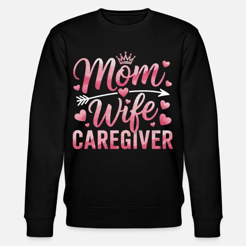 Mutter Tochter Herz Motiv - Stanley/Stella Unisex Bio-Sweatshirt CHANGER  - Schwarz