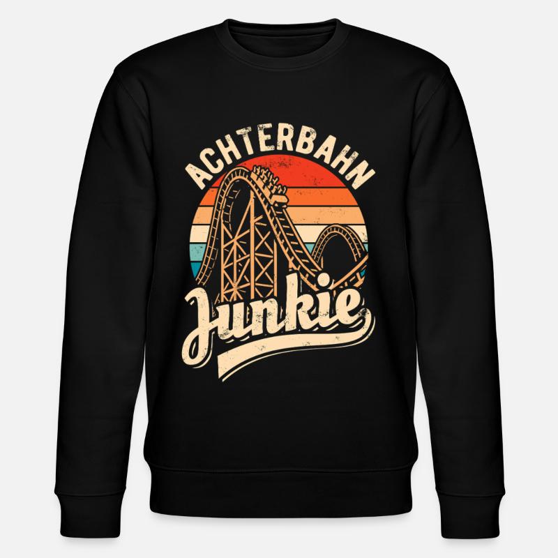 Achterbahn Junkie - Adrenalin Fan - Looping - Stanley/Stella Unisex Bio-Sweatshirt CHANGER  - Schwarz