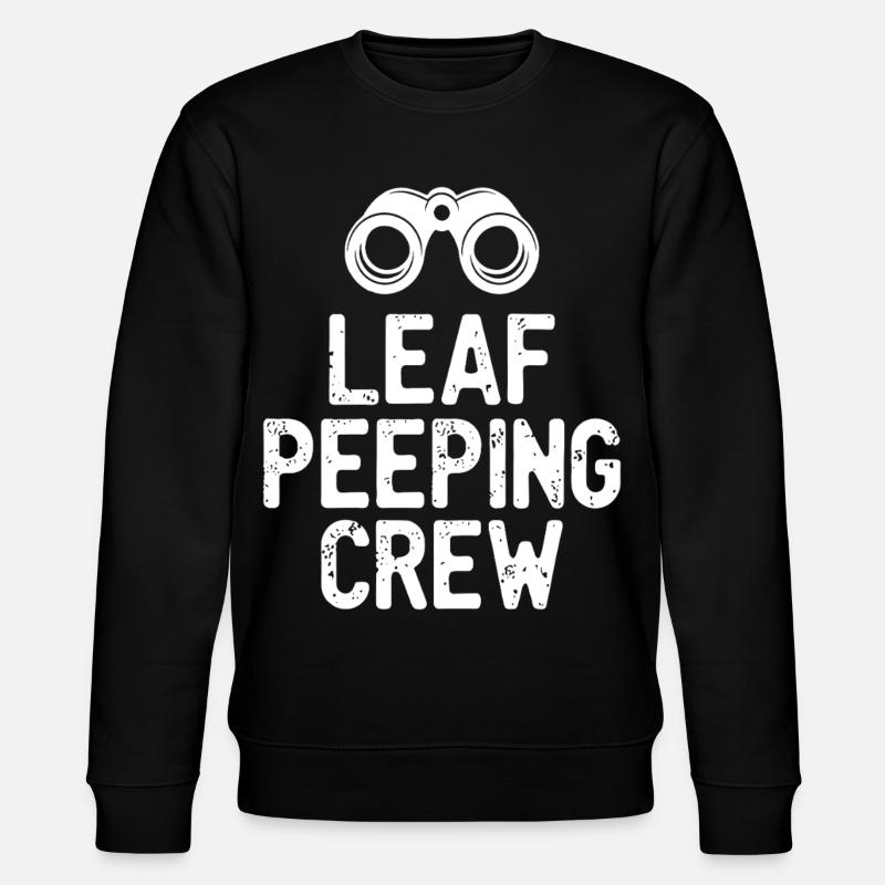 Leaf Peeping Crew Spruch Zitat - Stanley/Stella Unisex Bio-Sweatshirt CHANGER - Schwarz