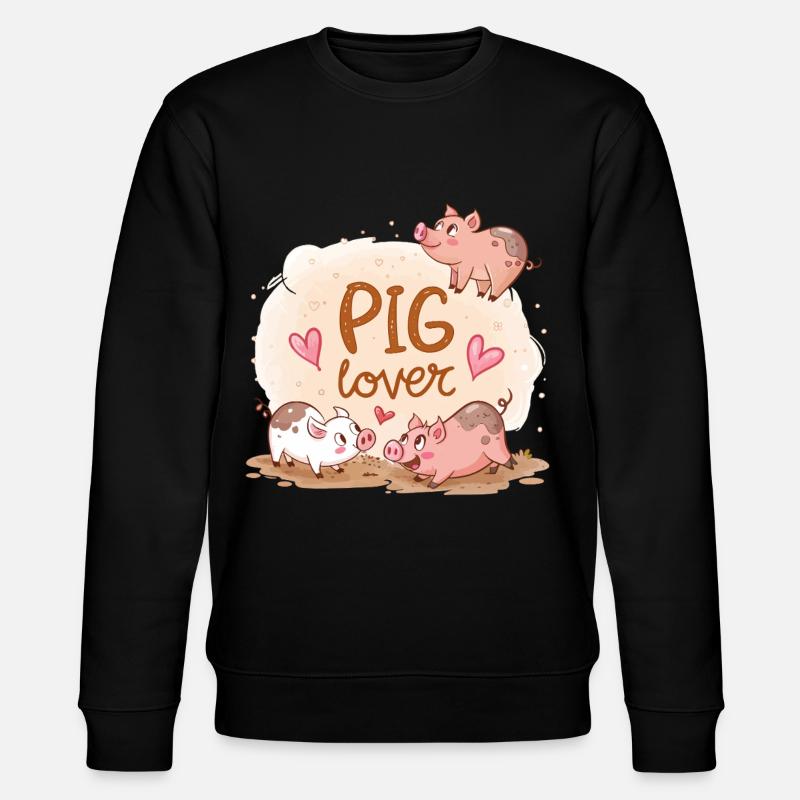 Vitrine de Cochons Amusants et Chaleureux - Sweat bio CHANGER Stanley/Stella Unisexe - noir