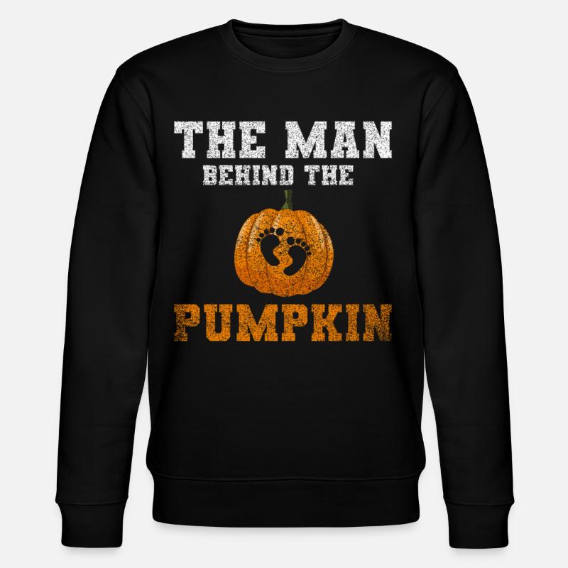 Pumpkin Man Parenthood Design - Stanley/Stella CHANGER Unisex Organic Sweatshirt - black