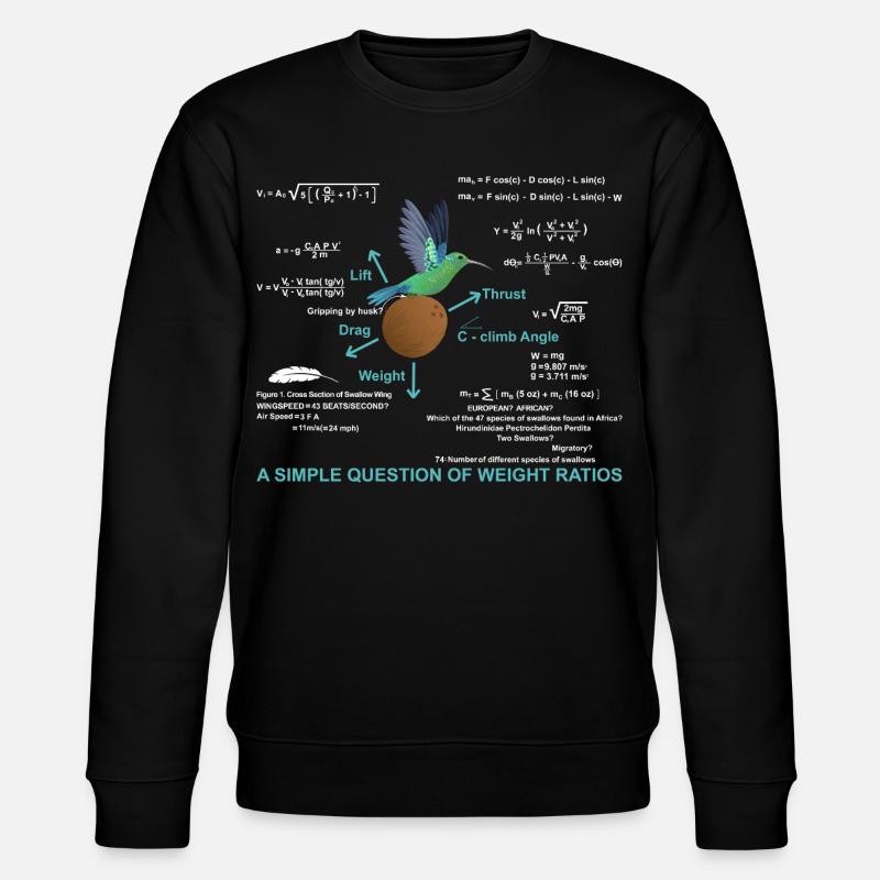 Mathematik Einfache Frage der Gewichtsverhältnisse - Stanley/Stella Unisex Bio-Sweatshirt CHANGER  - Schwarz