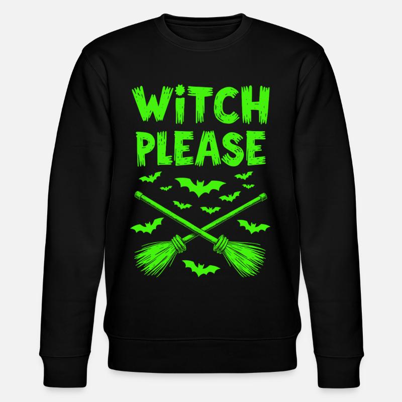 Witch Please – Halloween Hexen Besen - Stanley/Stella Unisex Bio-Sweatshirt CHANGER  - Schwarz