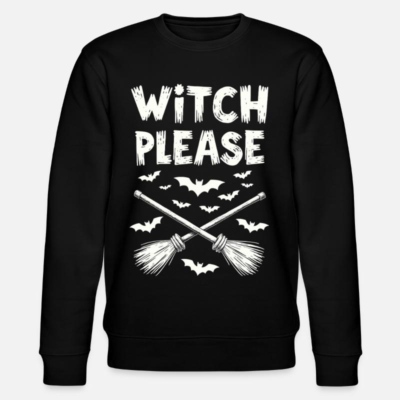 Witch Please – Halloween Hexen Besen - Stanley/Stella Unisex Bio-Sweatshirt CHANGER  - Schwarz