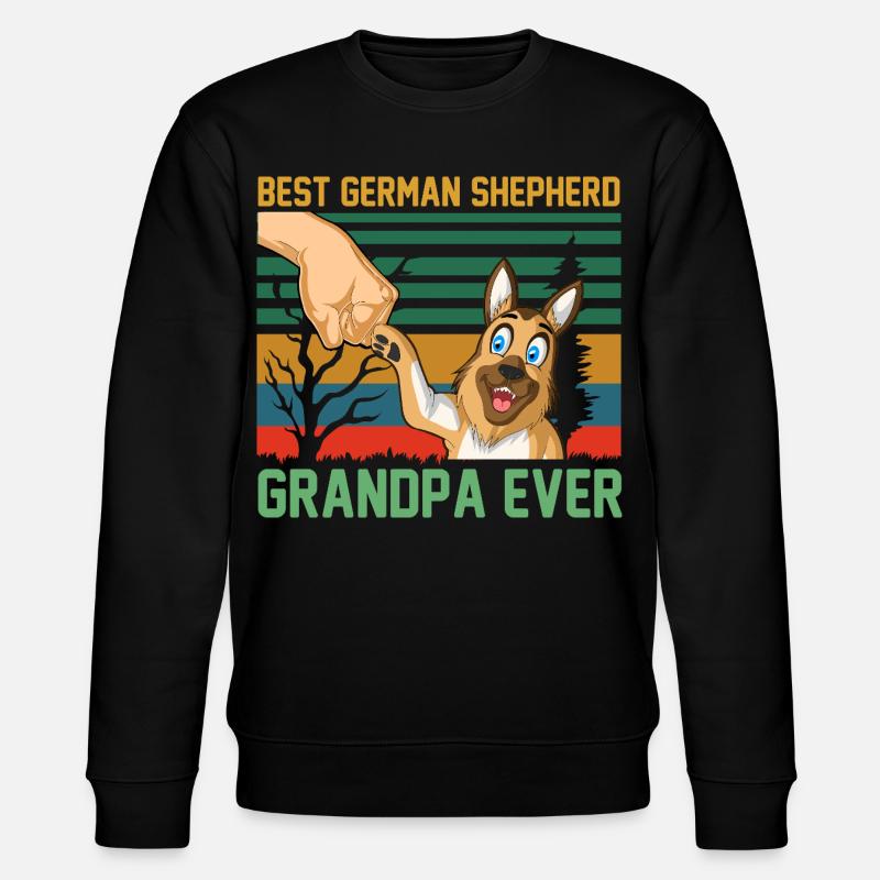 Deutscher Schäferhund Opa - Stanley/Stella Unisex Bio-Sweatshirt CHANGER  - Schwarz