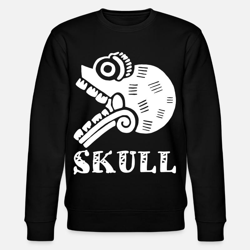 Weißer Stammesschädel - Stanley/Stella Unisex Bio-Sweatshirt CHANGER - Schwarz