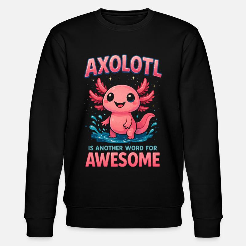 Axolotl - Stanley/Stella Unisex Bio-Sweatshirt CHANGER  - Schwarz