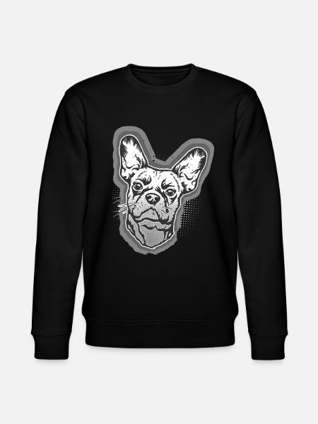 French Bulldog - Stanley/Stella CHANGER Unisex Organic Sweatshirt - black