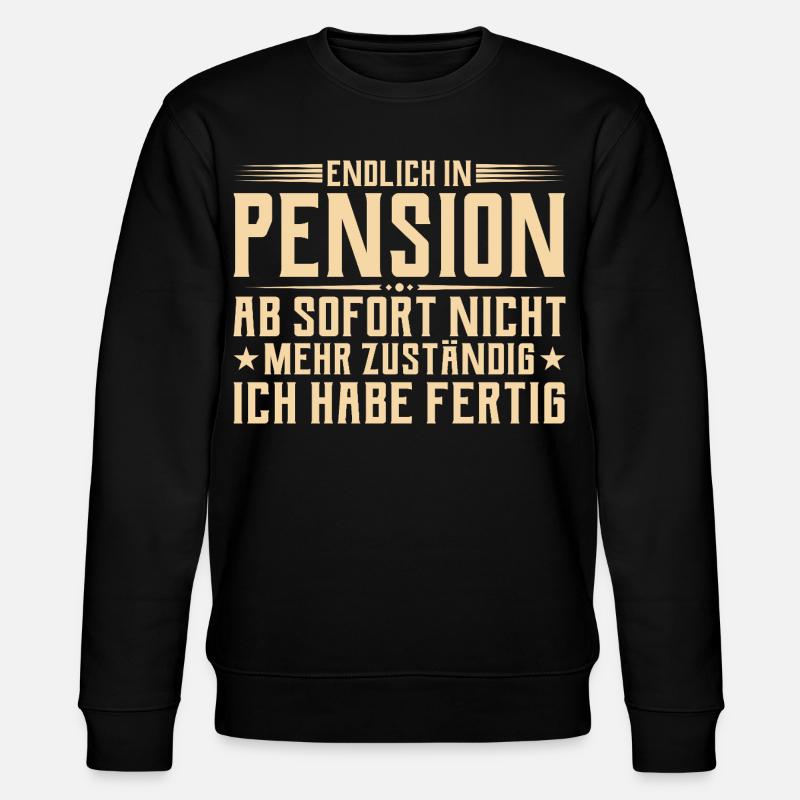 Pension Plus responsable - Retraité - Sweat bio CHANGER Stanley/Stella Unisexe - noir