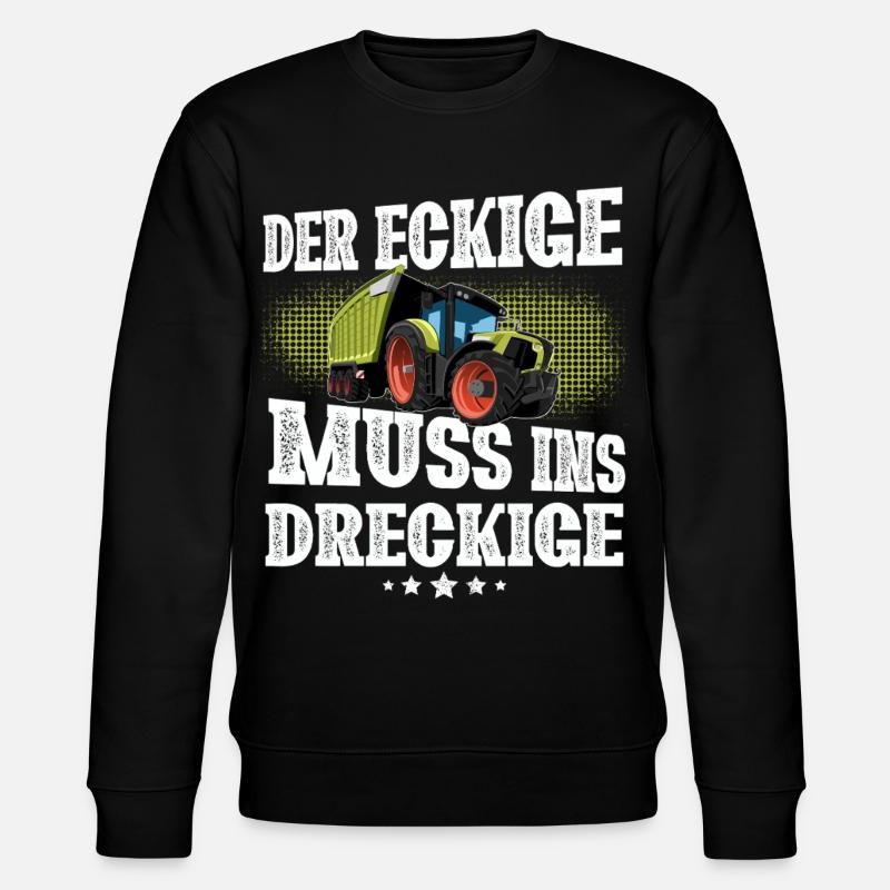Traktor Landwirt - Stanley/Stella Unisex Bio-Sweatshirt CHANGER  - Schwarz