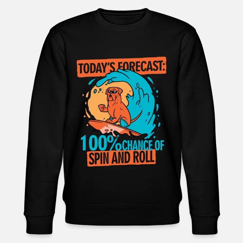 Bodyboarding Bodyboarder Spin And Roll - Stanley/Stella Unisex Bio-Sweatshirt CHANGER  - Schwarz