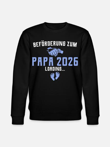 Promotion to Dad 2026 loading - Stanley/Stella CHANGER Unisex Organic Sweatshirt - black