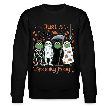 Grenouilles effrayantes avec des motifs d’Halloween - Sweat bio CHANGER Stanley/Stella Unisexe - noir - Devant - Nik (191cm) & Marisol (170cm)