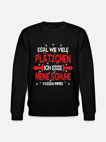 Weihnachtsgeschenk Plätzchen Wichteln Lustig - Stanley/Stella Unisex Bio-Sweatshirt CHANGER - Schwarz