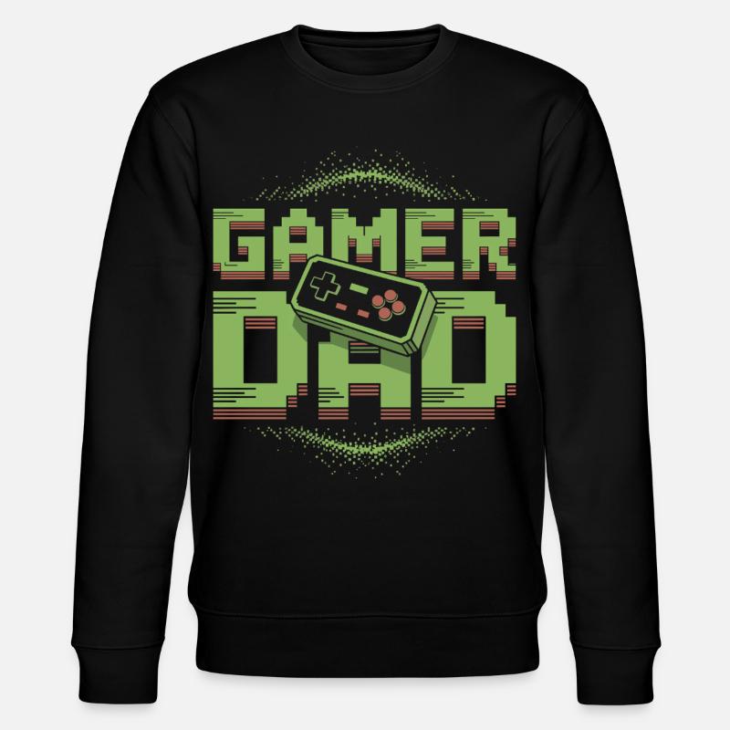 Conception Pixel Art pour Papa Joueur - Sweat bio CHANGER Stanley/Stella Unisexe - noir