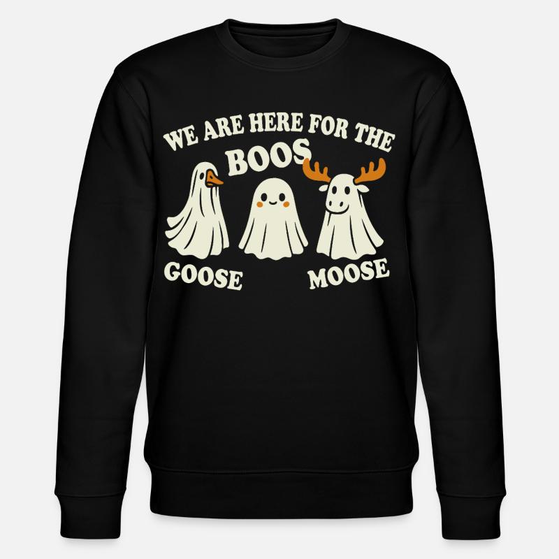 Fantômes d’Halloween - Goose Moose Boos - Sweat bio CHANGER Stanley/Stella Unisexe - noir