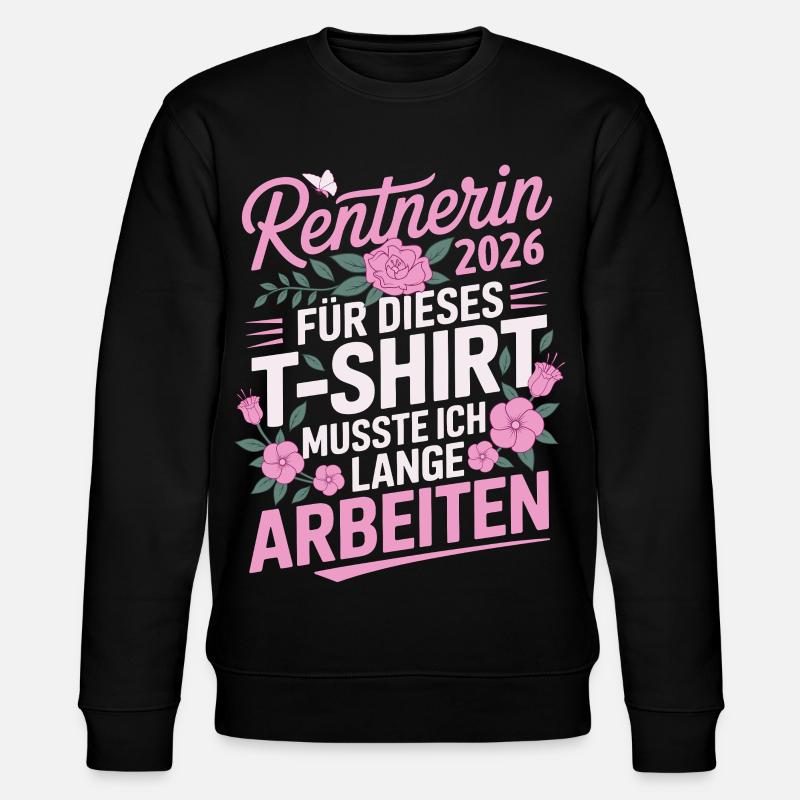 Rentnerin 2026 - Stanley/Stella Unisex Bio-Sweatshirt CHANGER  - Schwarz