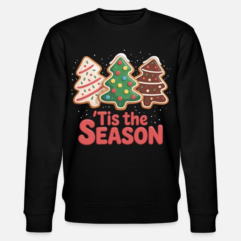 Weihnachten Lebkuchen Shirt - Stanley/Stella Unisex Bio-Sweatshirt CHANGER  - Schwarz