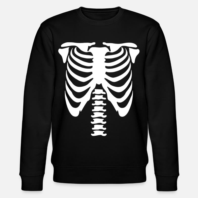 Skelett-Torso - Stanley/Stella Unisex Bio-Sweatshirt CHANGER  - Schwarz