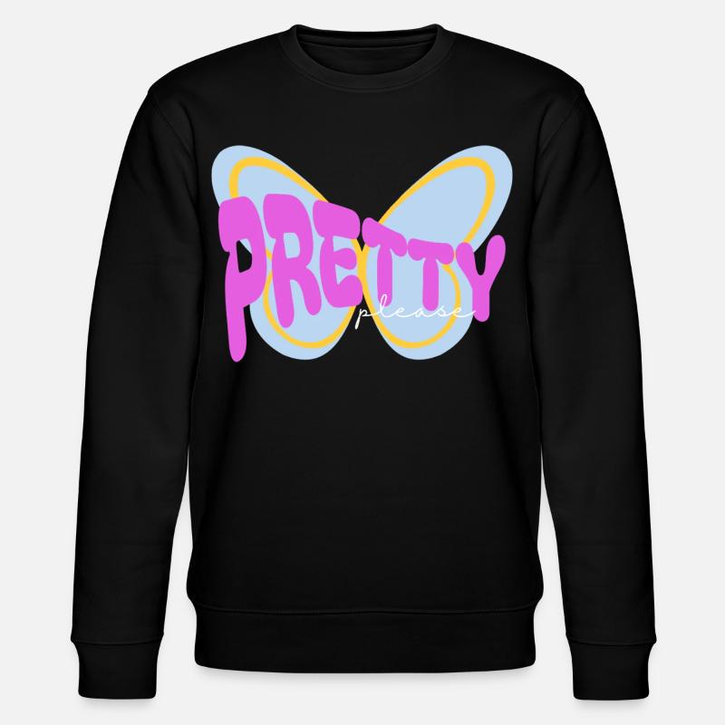 "Pretty please" sarkastisches Print Design - Stanley/Stella Unisex Bio-Sweatshirt CHANGER - Schwarz