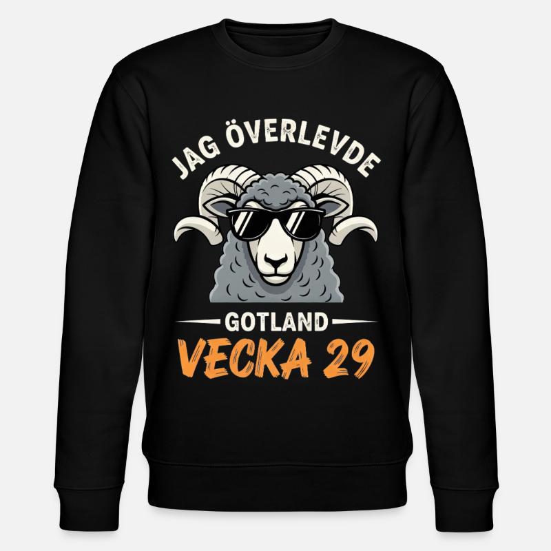 I survived Gotland Week 29 - Stanley/Stella CHANGER Unisex Organic Sweatshirt - black