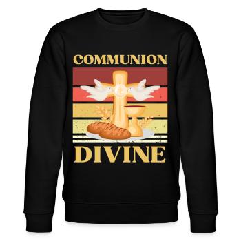 COMMUNION  DIVINE  - PREMIERE COMMUNION - Sweat bio CHANGER Stanley/Stella Unisexe - noir - Devant - Nik (191cm) & Marisol (170cm)