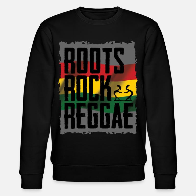 Projekt Roots Rock Reggae - Ekologiczna bluza unisex Stanley/Stella CHANGER  - czarny