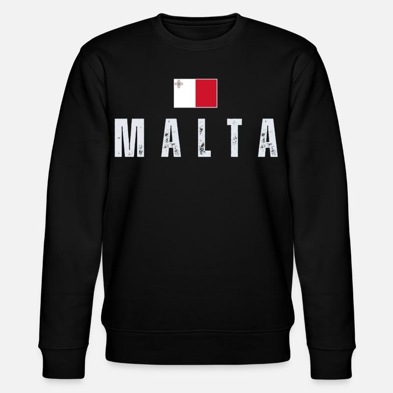 Drapeau de Malte, patriote maltais - Sweat bio CHANGER Stanley/Stella Unisexe - noir