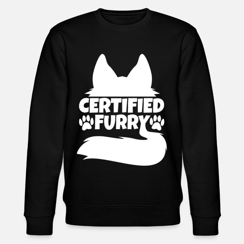 Certified furry - Stanley/Stella Unisex Bio-Sweatshirt CHANGER - Schwarz