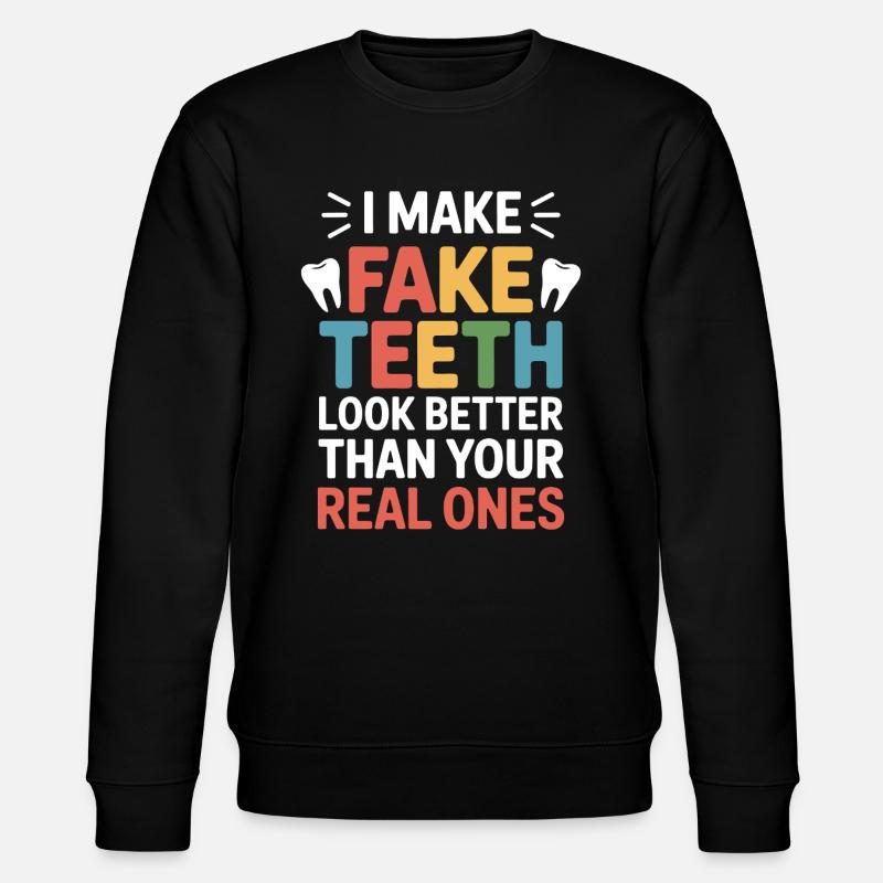 Zahntechniker Präzisionsarbeit - Stanley/Stella Unisex Bio-Sweatshirt CHANGER  - Schwarz