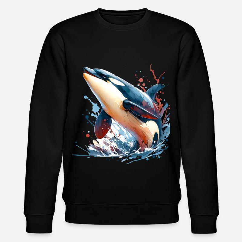 Orca Schwertwal - Stanley/Stella Unisex Bio-Sweatshirt CHANGER  - Schwarz
