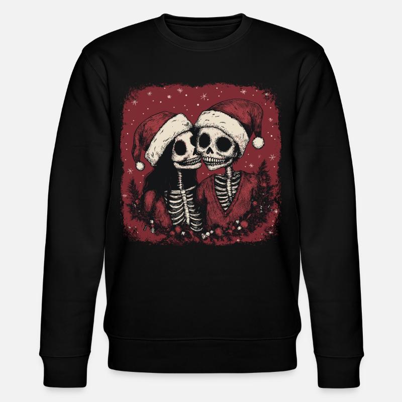 Zombie Paar feiert Weihnachten - Stanley/Stella Unisex Bio-Sweatshirt CHANGER - Schwarz