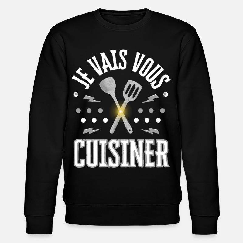 ICH KOCHE FÜR DICH - Stanley/Stella Unisex Bio-Sweatshirt CHANGER - Schwarz