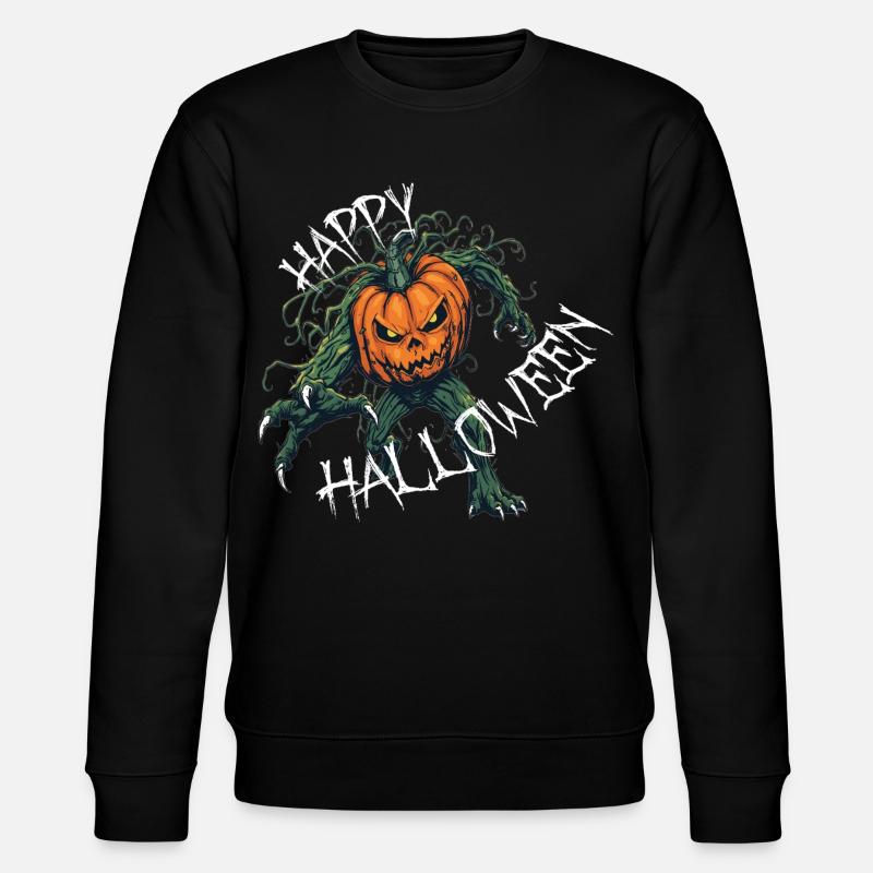 Halloween citrouille monstre, joyeux Halloween - Sweat bio CHANGER Stanley/Stella Unisexe - noir