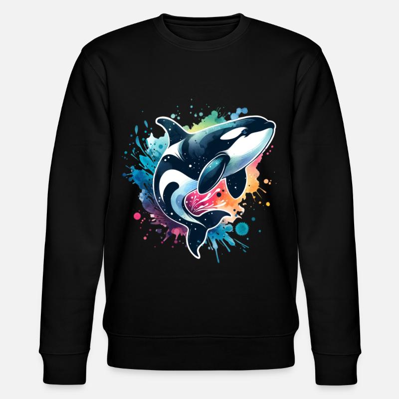 Orca Schwertwal - Stanley/Stella Unisex Bio-Sweatshirt CHANGER  - Schwarz