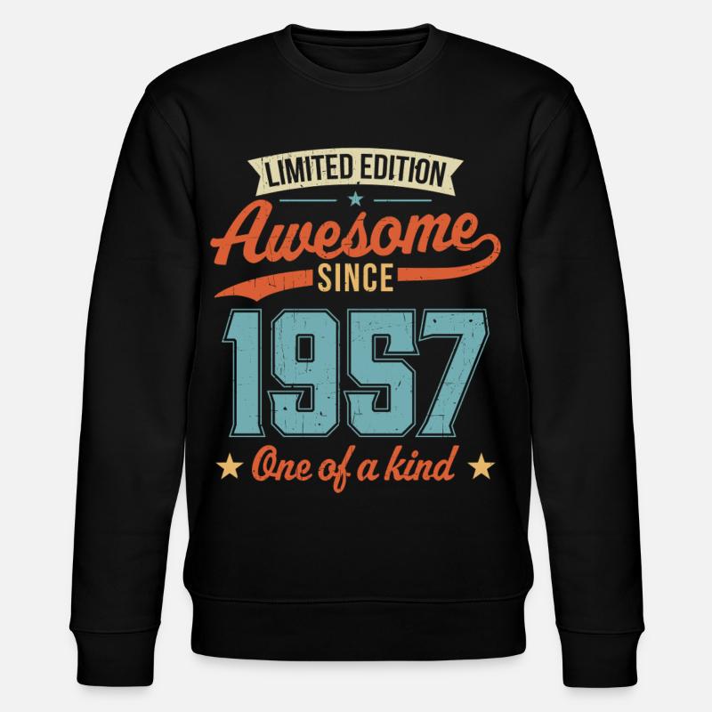Großartig seit 1957 - Stanley/Stella Unisex Bio-Sweatshirt CHANGER  - Schwarz