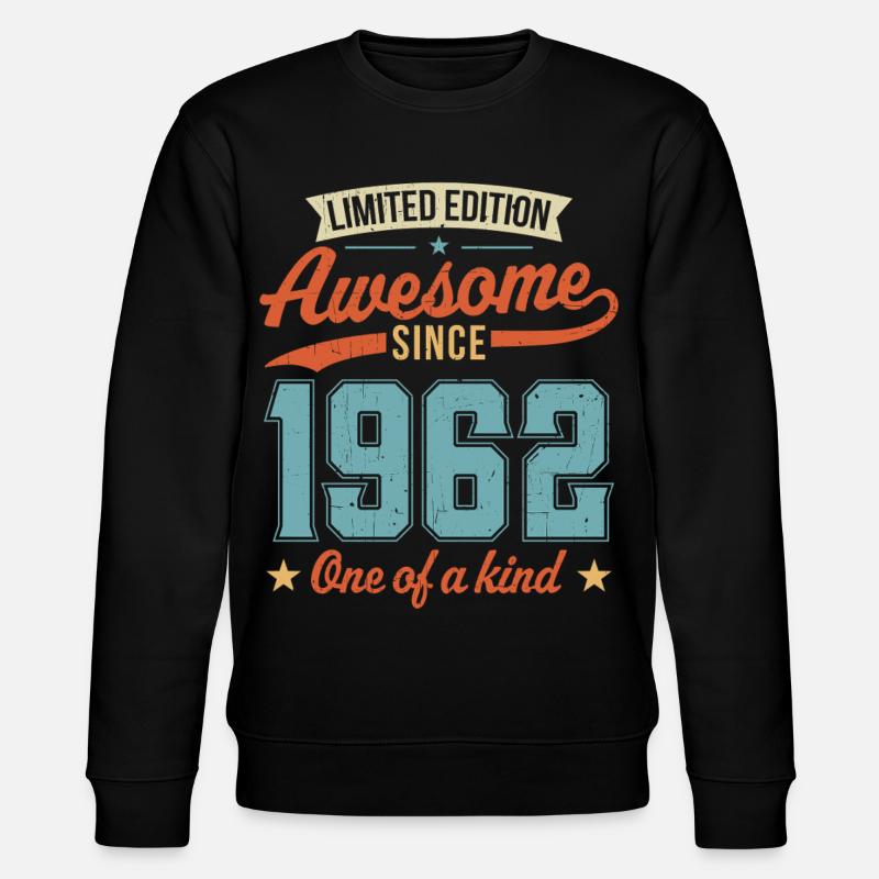 Großartig seit 1962 - Stanley/Stella Unisex Bio-Sweatshirt CHANGER  - Schwarz
