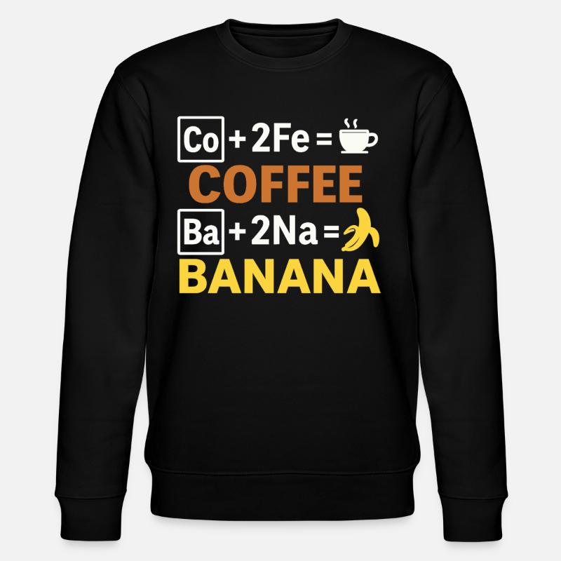 Kaffee-Bananen-Gleichung - Stanley/Stella Unisex Bio-Sweatshirt CHANGER  - Schwarz