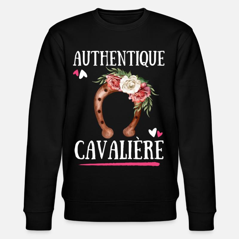Authentischer Cavaliere - Stanley/Stella Unisex Bio-Sweatshirt CHANGER  - Schwarz