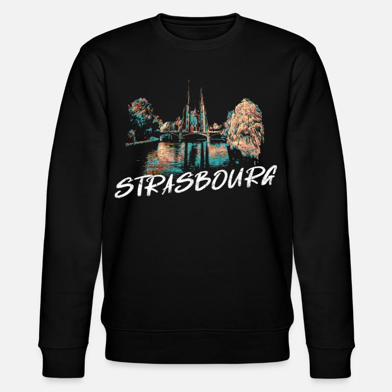 Straßburger Münster – Illustration - Stanley/Stella Unisex Bio-Sweatshirt CHANGER  - Schwarz