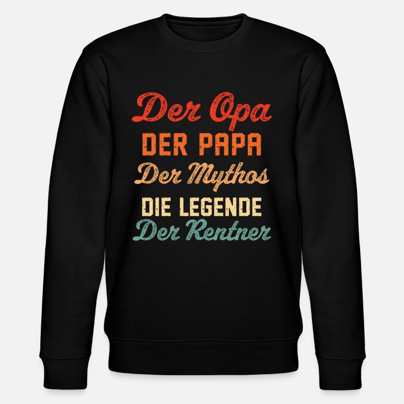 Opa Papa Rentner  - Stanley/Stella Unisex Bio-Sweatshirt CHANGER  - Schwarz