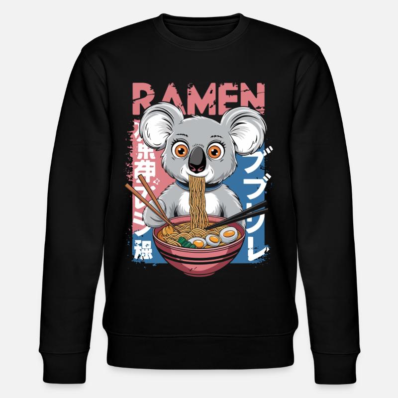 Kauender Koala Ramen - Stanley/Stella Unisex Bio-Sweatshirt CHANGER  - Schwarz