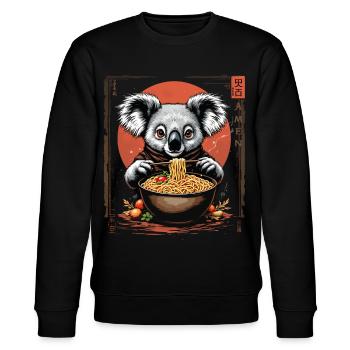 Koala Ramen Art Design - Sweat bio CHANGER Stanley/Stella Unisexe - noir - Devant - Nik (191cm) & Marisol (170cm)